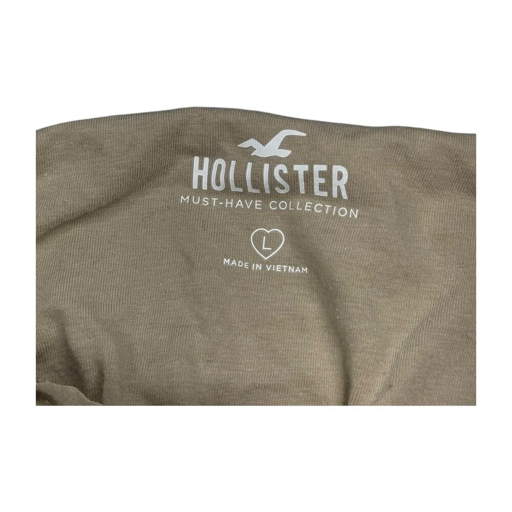 Hollister Must-Have Corset Crop Cami Tank Top Adjustable Straps Tan L - Picture 2 of 6